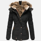 Chaqueta de Mujer con Cuello y Piel – Elegancia y Protección Extrema