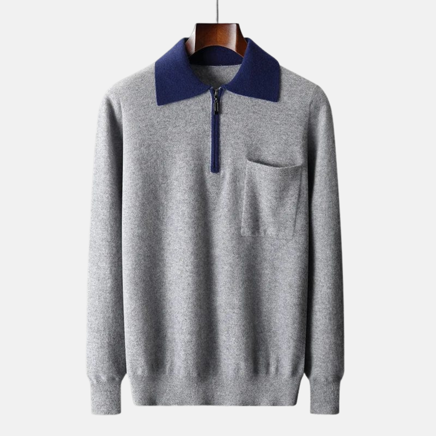 Elegante jersey con cremallera para hombre - modernidad sutil y refinamiento atemporal