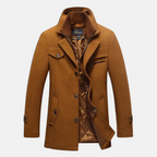 Abrigo de invierno largo para hombre con doble cremaller - elegancia cotidiana y comodidad atemporal