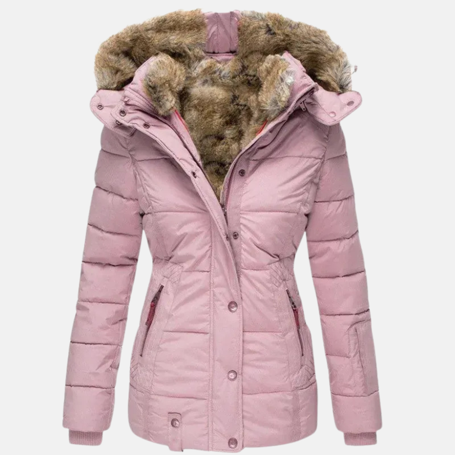 Chaqueta de Mujer con Cuello y Piel – Elegancia y Protección Extrema
