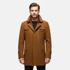 Abrigo de invierno largo para hombre con doble cremaller - elegancia cotidiana y comodidad atemporal